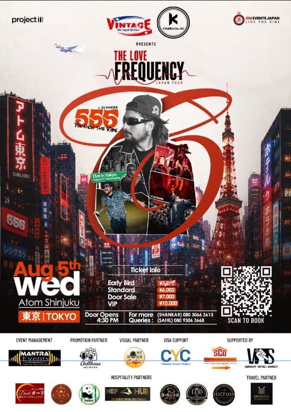 555 Chirag Khadka The love frequency tour, Tokyo